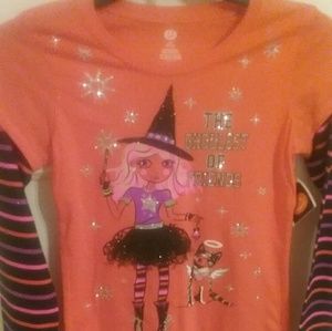 Halloween long sleeve t-shirt, 10/12,  girls